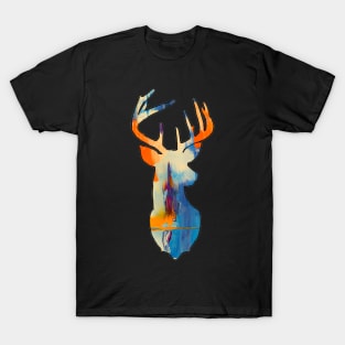 Abstract stag bust - deer T-Shirt